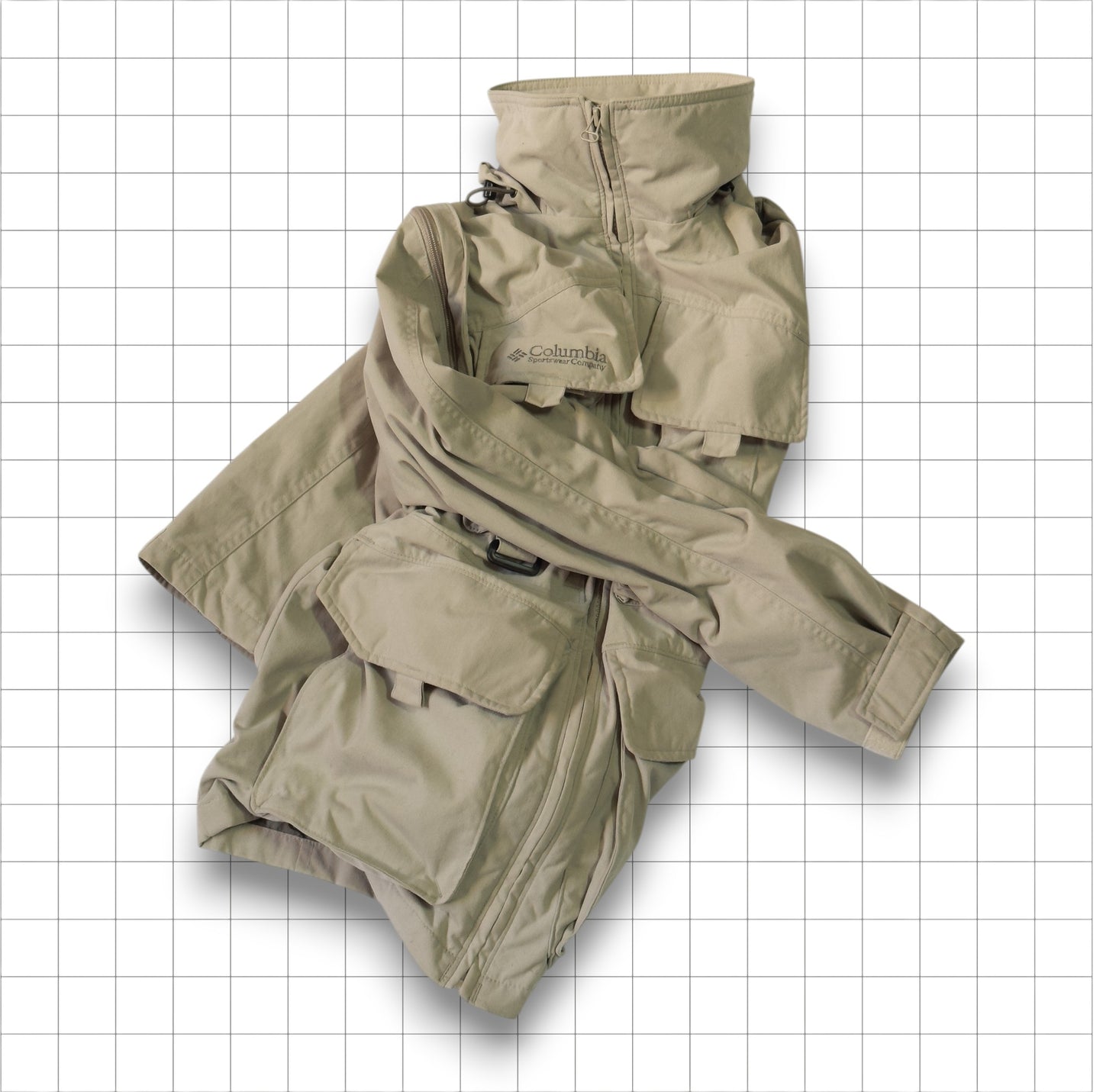 fishing jacket Columbia, 2 in 1 (S)